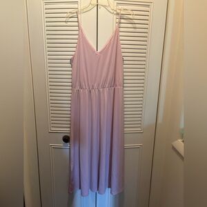 Lilac v neck dress